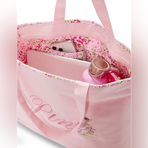 Victoria's Secret Pink Embroidered Tote - Picture 2 of 2